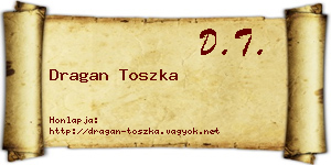 Dragan Toszka névjegykártya